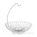 Stainless Steel Wire Fruit Basket With Banana Stand